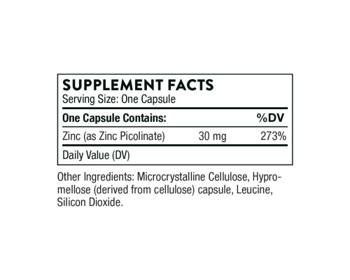 Піколінат цинку (Zinc Picolinate) 30мг - 180 капсул