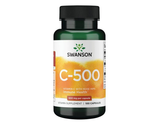 Vitamin C with Rose Hips 500 mg - 100 caps