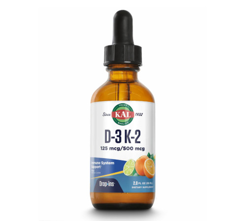 D3 K2 DropIns 125mcg - 2 oz Citrus