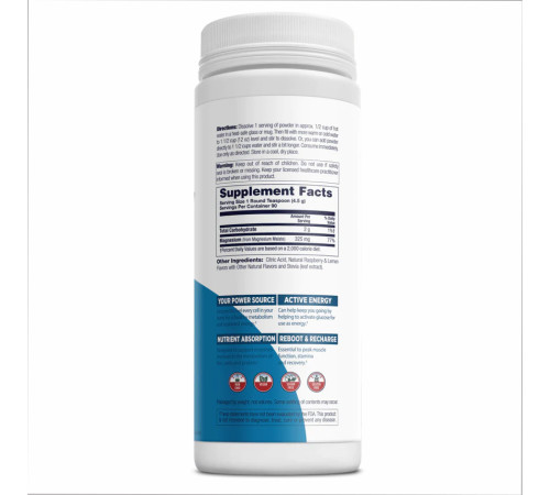 Energy Magnesium 325mg - 14.3oz Raspberry Lemonade