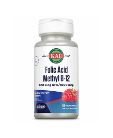 Folic Acid Methyl B-12 800mcg - 60 tabs Raspberry