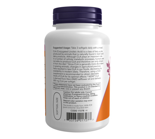 CLA 800mg Now Foods - 180 sgels
