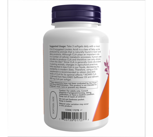 CLA 800mg Now Foods - 90 softgels