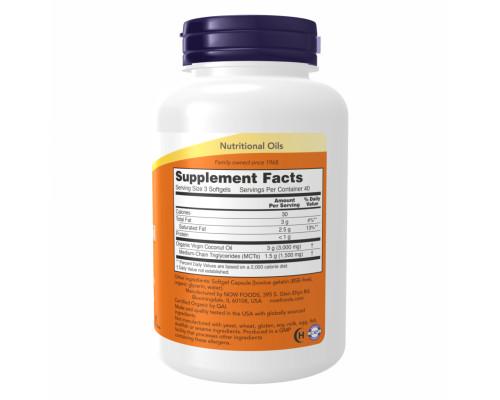 Coconut Oil Now Foods 1000mg - 120 sgels