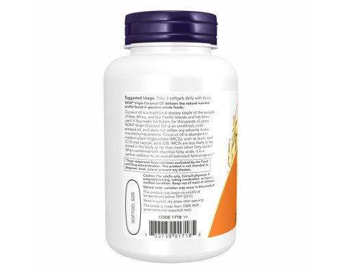 Coconut Oil Now Foods 1000mg - 120 sgels