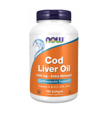 Cod Liver Oil Now Foods 1000mg - 180 sgels