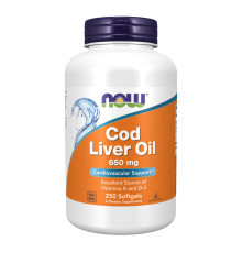 Cod Liver Oil Now Foods 650mg - 250 sgels