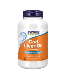 Cod Liver Oil Now Foods 650mg - 250 sgels