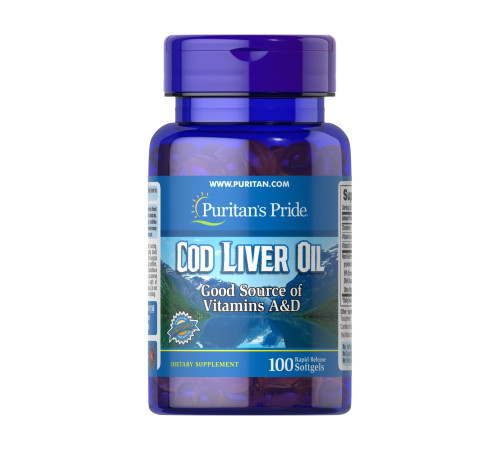 Жир печінки тріски Cod Liver Oil 415мг - 100 капсул