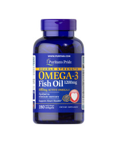 Рибячий жир Омега 3 (Double Strength Omega-3 Fish Oil 1200мг/600мг) 180 капсул