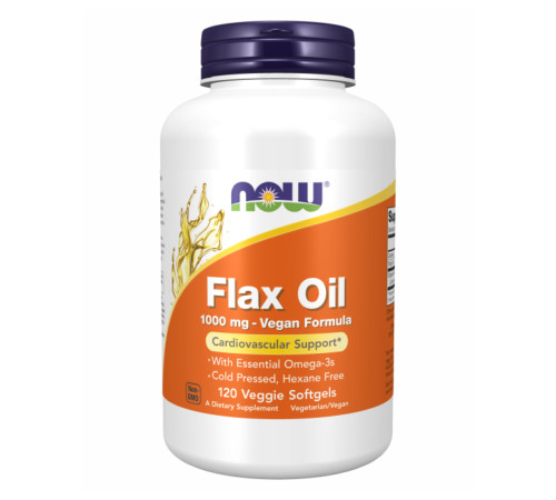 Flax Oil Org Now Foods 1000mg - 120 vgels