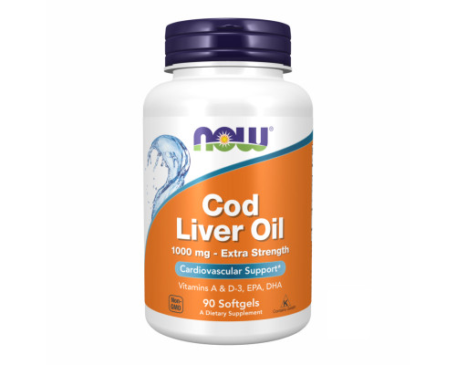 Жир печінки тріски (Cod Liver Oil ) 1000мг - 90 капсул