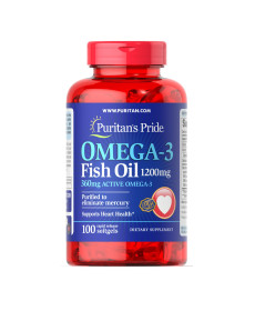 Рибячий жир Omega-3 Fish Oil 1200мг (360мг Active Omega-3) - 100 капсул