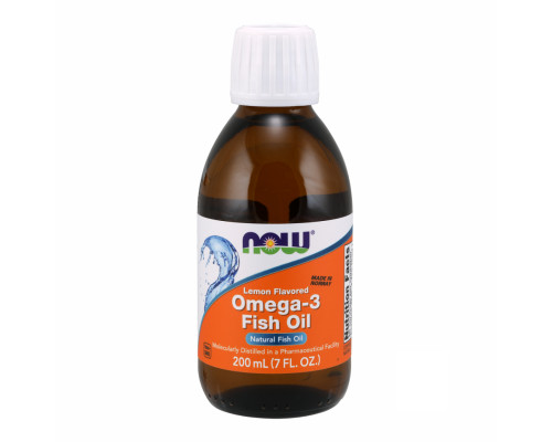 Omega-3 Fish Oil Lemon Now Foods - 200 ml (7 oz)