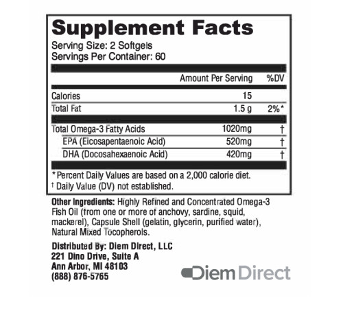 Clean Omega 3 - 120 Softgels