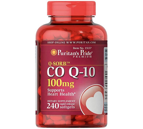 Q-SORB Co Q-10 100 mg - 240 Rapid Release Softgels