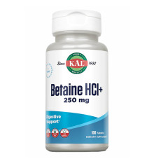 Бетаїн гідрохлорид Betaine HCl Plus 250мг - 100 таблеток