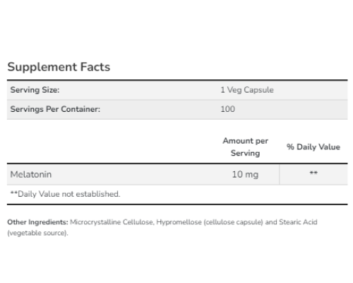 Мелатонін (Melatonin) 10мг - 100 капсул