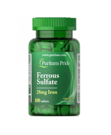 Iron Ferrous Sulfate 28 mg - 100 Tablets