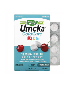 Umcka Coldcare Cherry Kids Nature's Way  -10 chew tabs