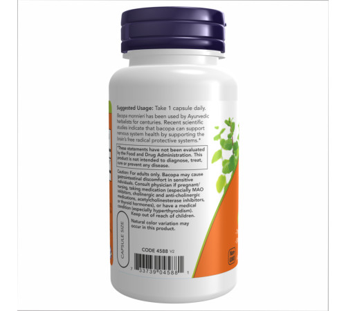 Bacopa Extract Now Foods 450 mg - 90 vcaps