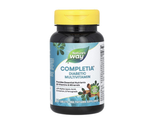 Мультивітаміни для діабетиків - Completia Diabetic (Iron-Free) 60 таблеток