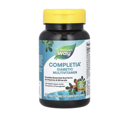 Мультивітаміни для діабетиків - Completia Diabetic (Iron-Free) 60 таблеток Мультивітаміни для діабетиків - Completia Diabetic (Iron-Free) 60 таблеток