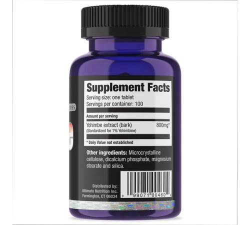Yohimbe Bark Extract 800mg - 100tabs