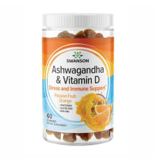 Ashwagandha Vitamin D - 60 Gummies Passion Fruit-Orange