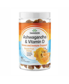 Ashwagandha Vitamin D - 60 Gummies Passion Fruit-Orange