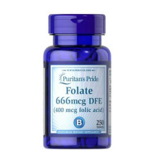 Folate 666mcg DFE (Folic Acid 400 mcg) - 250 Tablets