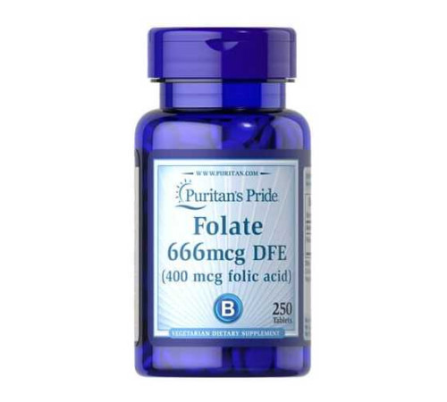 Folate 666mcg DFE (Folic Acid 400 mcg) - 250 Tablets Folate 666mcg DFE (Folic Acid 400 mcg) - 250 Tablets