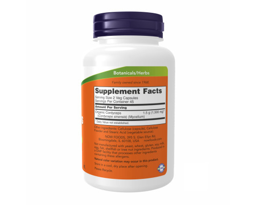 Cordyceps Now Foods 750 mg - 90 vcaps