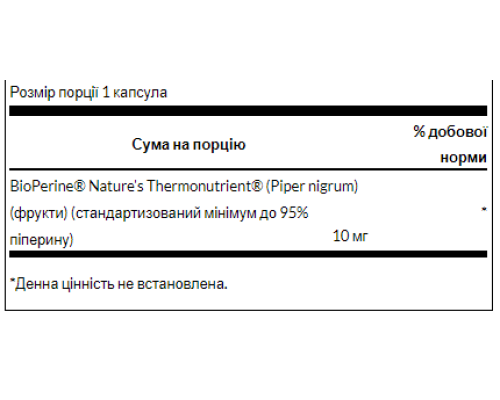 Bioperine 10 mg - 60caps