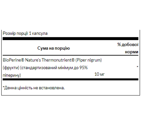 Bioperine 10 mg - 60caps Bioperine 10 mg - 60caps