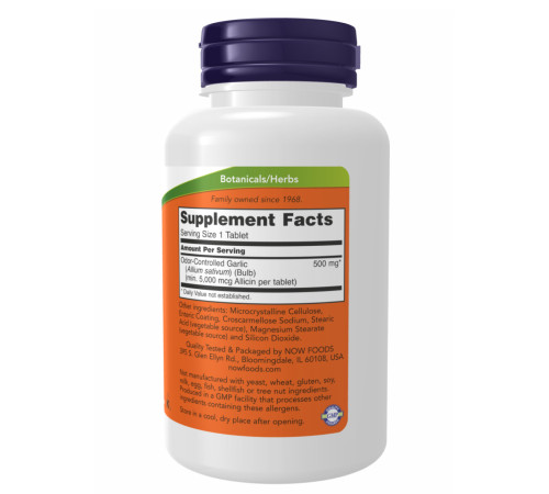 Garlic 5000 Enteric Now Foods - 90 tabs