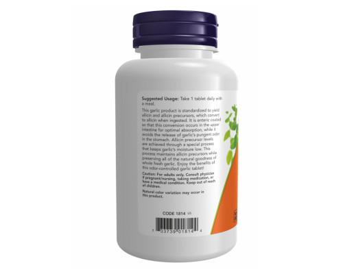 Garlic 5000 Enteric Now Foods - 90 tabs