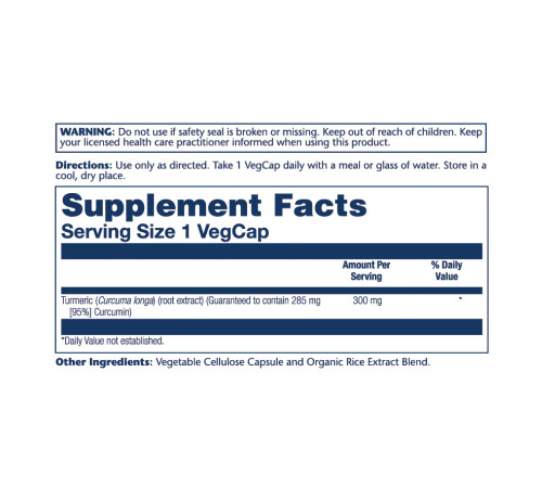 Екстракт кореня куркуми Turmeric Root Extract 300м - 60 капсул Екстракт кореня куркуми Turmeric Root Extract 300м - 60 капсул