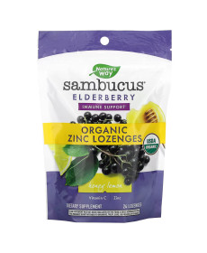 Льодяники з бузиною Sambucus Organic Honey Lemon Lozenge - 24 льодяників