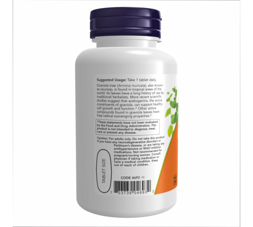 Graviola Now Foods 1000 mg - 90 tabs Graviola Now Foods 1000 mg - 90 tabs