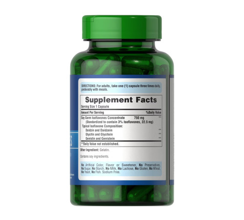 Соєві Ізофлавони (Non-GMO Isoflavones) 750мг - 120 капсул Соєві Ізофлавони (Non-GMO Isoflavones) 750мг - 120 капсул