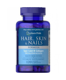 Hair, Skin and Nails Formula Type 1 and 3 Collagen - 120 caps