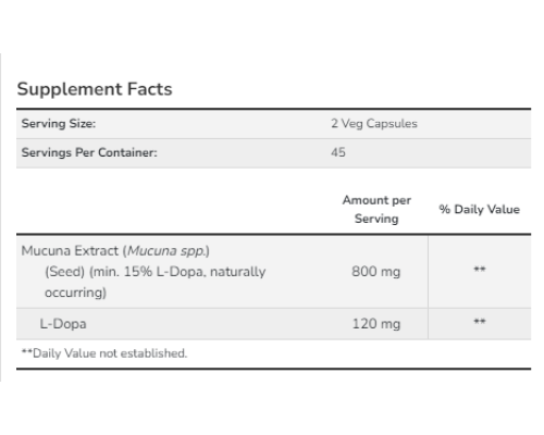 Екстракт мукуни Dopa Mucuna - 90 капсул