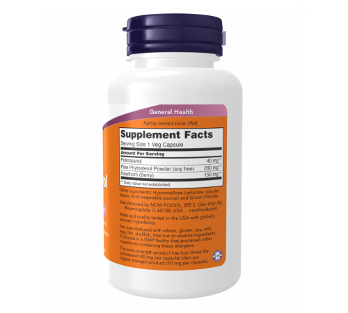 Policosanol Now Foods 40mg Plus - 90 vcaps