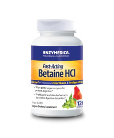 Бетаїн гідрохлорид Betaine HCI 600мг - 120 капсул