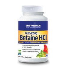 Бетаїн гідрохлорид Betaine HCI 600мг - 60 капсул