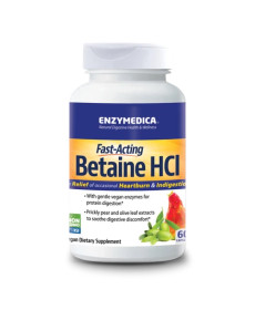 Бетаїн гідрохлорид Betaine HCI 600мг - 60 капсул