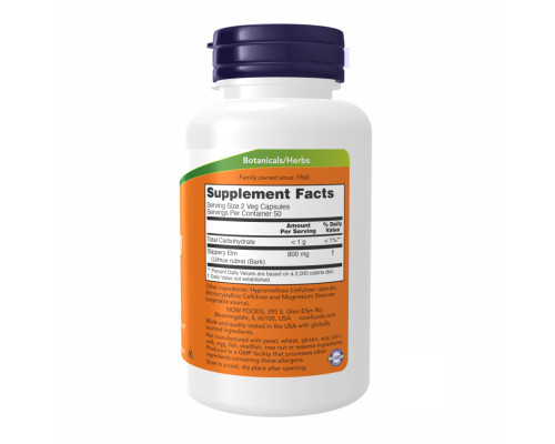 Slippery Elm New Foods 400 mg - 100 vcaps