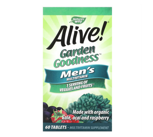 Alive Organic Garden Goodness Men - 60 tabs Alive Organic Garden Goodness Men - 60 tabs