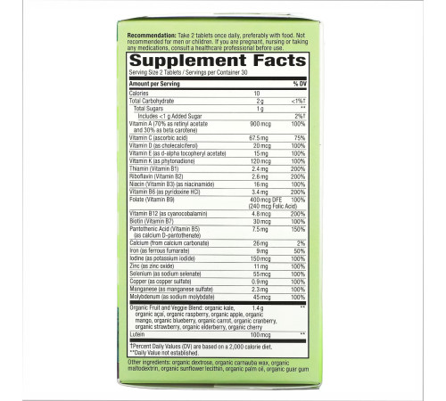 Alive Organic Garden Goodness Women - 60 tabs Alive Organic Garden Goodness Women - 60 tabs